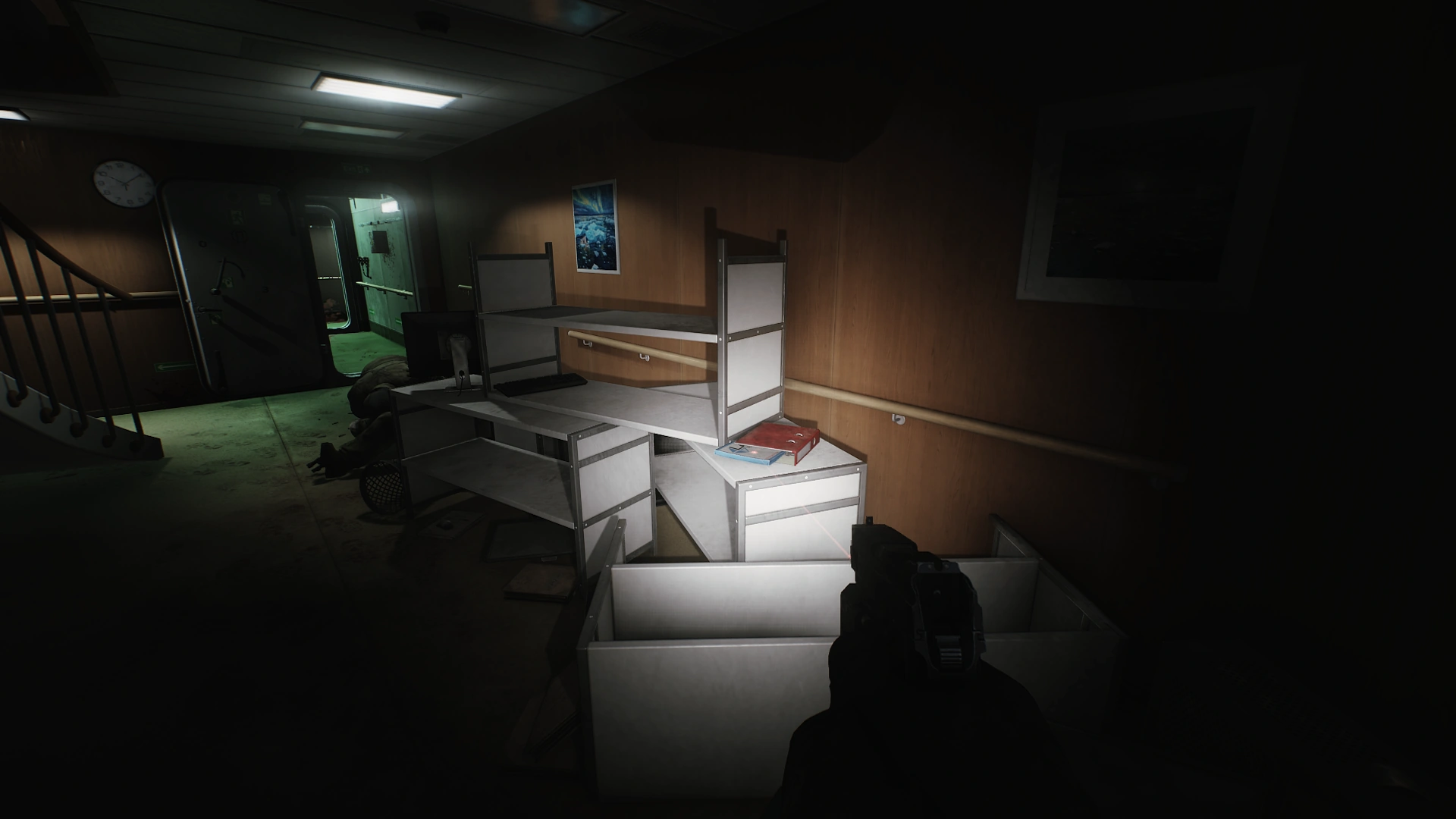 Lower Stairs Red Binder — Test document spawn on Icebreaker