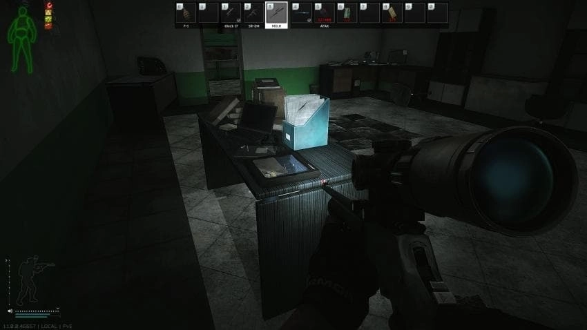 OLI Logistics Room Desk — Blueprints document spawn on Interchange