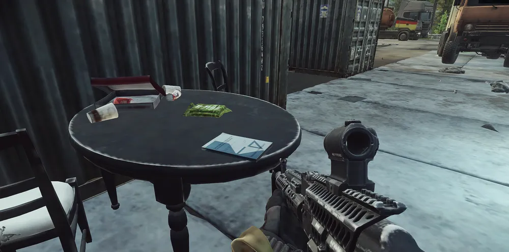 Smugglers' Base Round Table — Financial document spawn on Interchange
