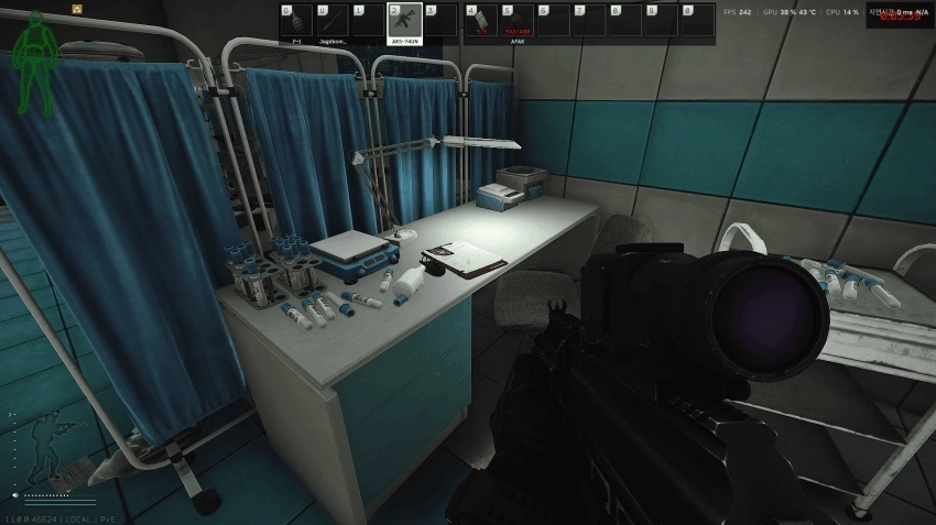 Blue-Side Medical Room Left Desk — Medical document spawn on The Lab