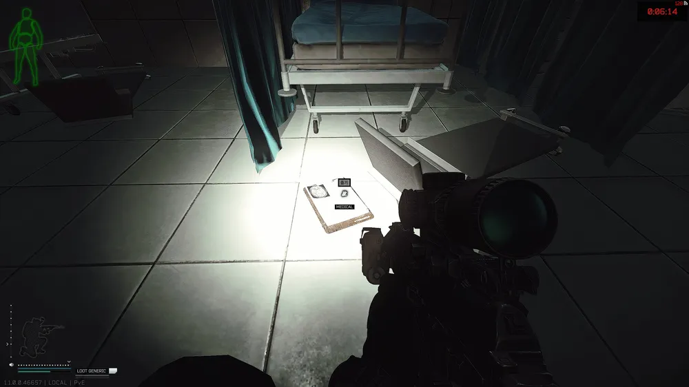 Blue Room Medical Bed — Medical document spawn on The Lab