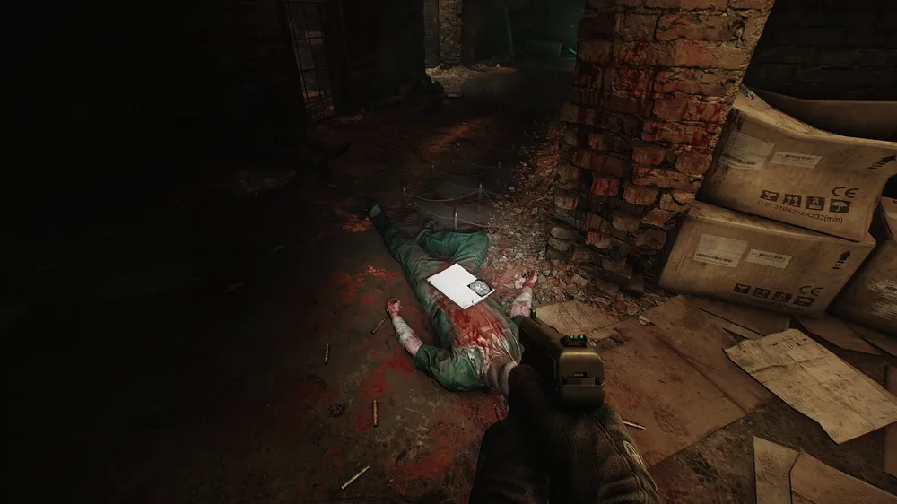 Observation Hallway Corpse — Medical document spawn on The Labyrinth (2)