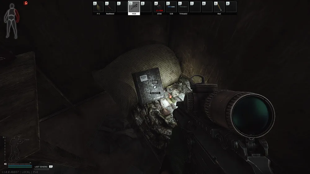 Scav Camp Container Bunk — Technical document spawn on Woods