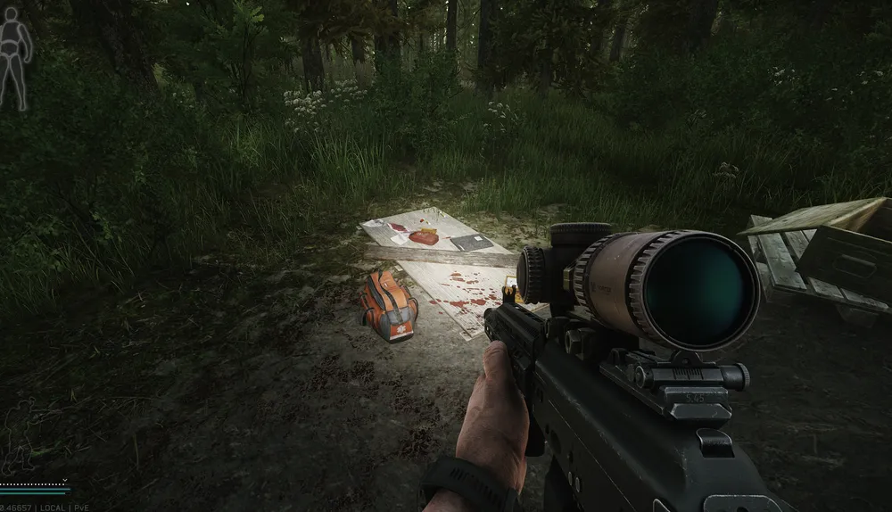 Lakeside Grave Pallet — Technical document spawn on Woods