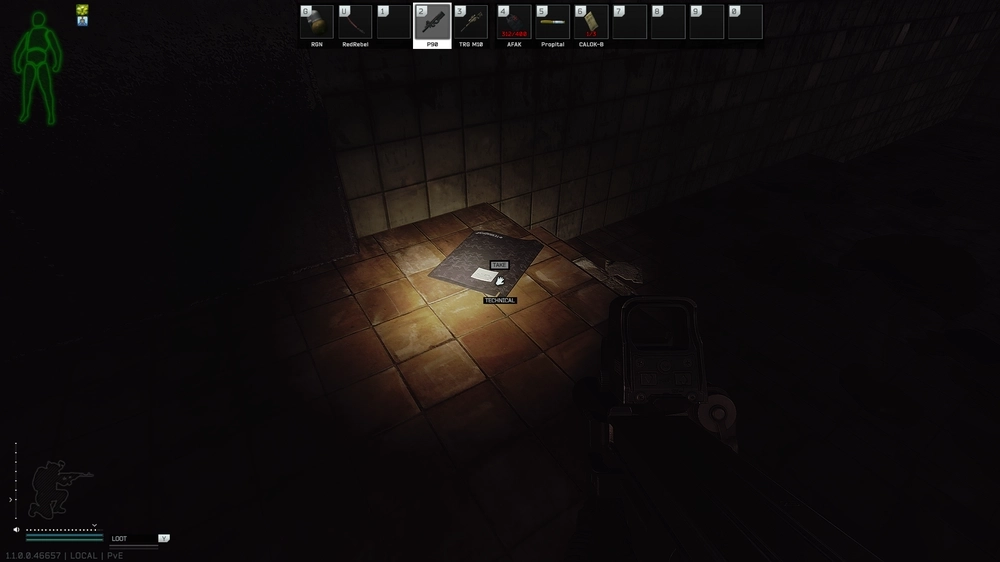 Bunker Showers — Technical document spawn on Woods