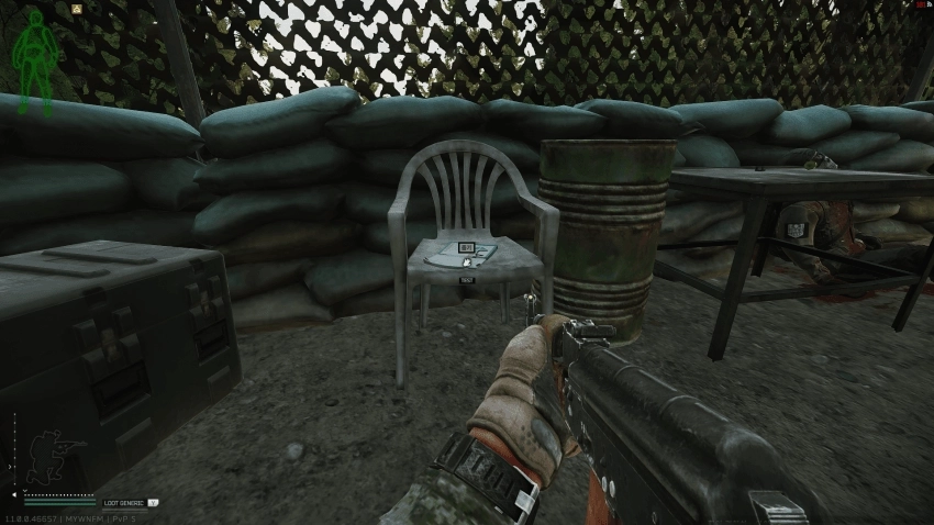 USEC Camp Tent Chair — Test document spawn on Woods