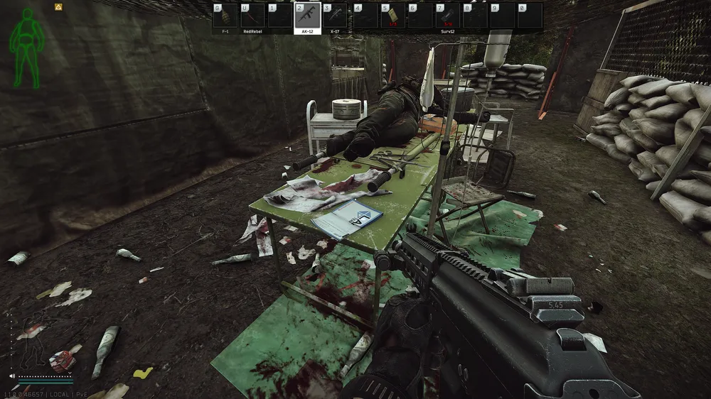 USEC Camp Medical Table — Test document spawn on Woods