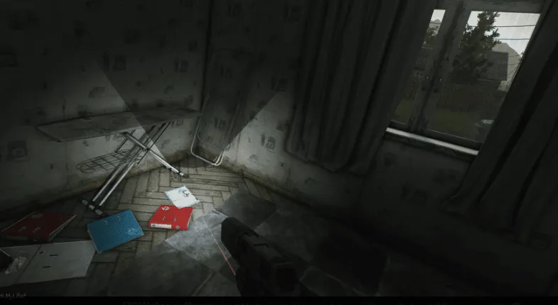 Scav Village Ironing Board — Test document spawn on Woods